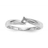 14k White Gold Polished 1-Stone Mothers Ring Mounting