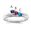 Sterling Silver Rhodium-plated Family Jewelry Mounting