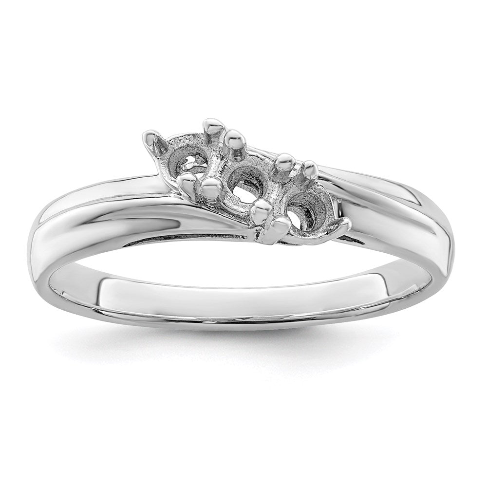 Sterling Silver Rhodium-plated Family Jewelry Mounting