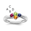 Sterling Silver Rhodium-plated Family Jewelry Mounting