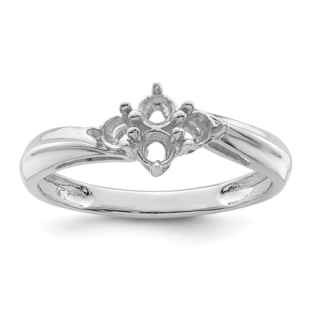 Sterling Silver Rhodium-plated Family Jewelry Mounting