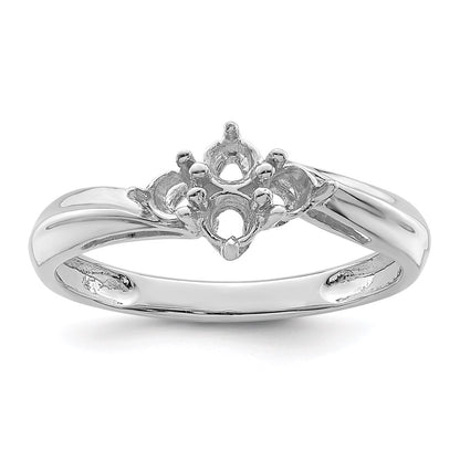 Sterling Silver Rhodium-plated Family Jewelry Mounting