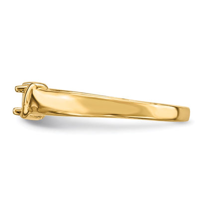 14k Polished 1-Stone Mothers Ring Mounting