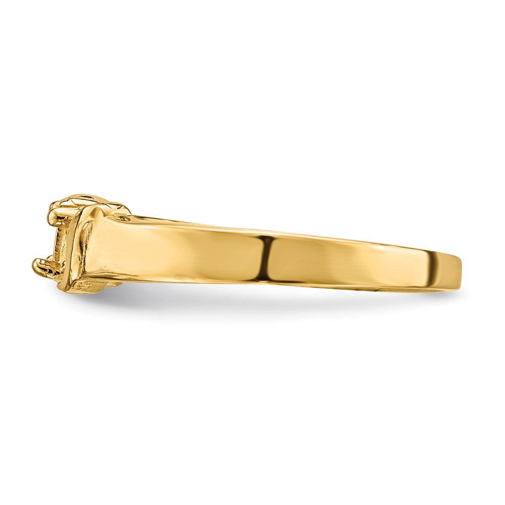 14k Polished 2-Stone Mothers Ring Mounting