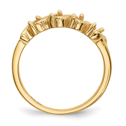 14k Polished 4-Stone Mothers Ring Mounting
