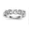 14k White Gold Polished 5-Stone Mothers Ring Mounting