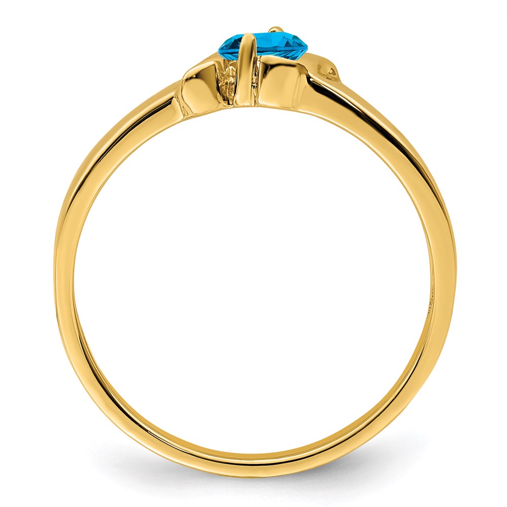 14k Polished 1-Stone Mothers Ring Mounting