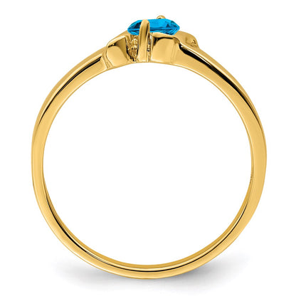 14k Polished 1-Stone Mothers Ring Mounting