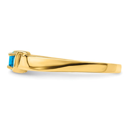 14k Polished 1-Stone Mothers Ring Mounting
