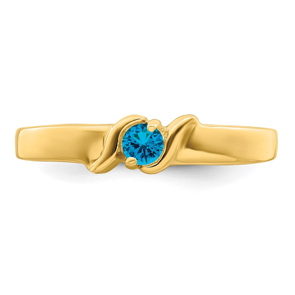 14k Polished 1-Stone Mothers Ring Mounting