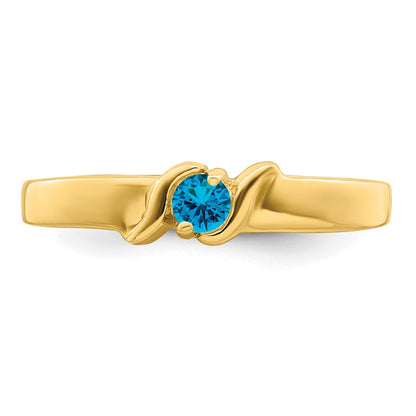 14k Polished 1-Stone Mothers Ring Mounting
