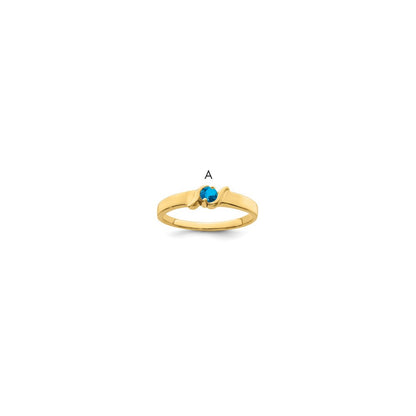 14k Polished 1-Stone Mothers Ring Mounting