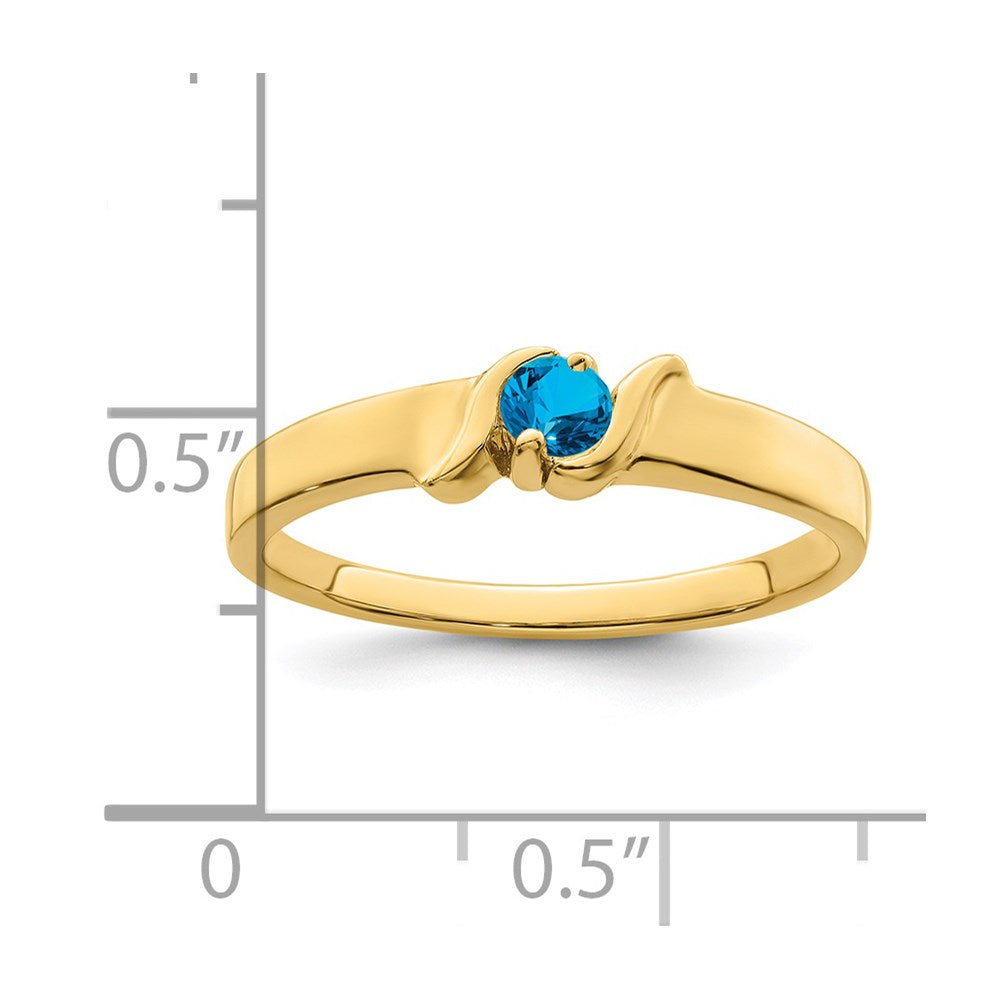 14k Polished 1-Stone Mothers Ring Mounting