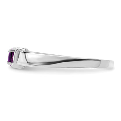 14k White Gold Polished 1-Stone Mothers Ring Mounting