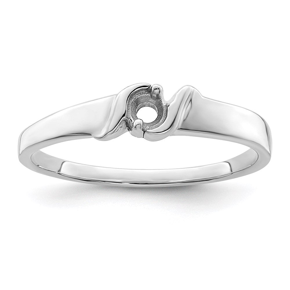 Sterling Silver Rhodium-plated Family Jewelry Mounting
