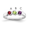 Sterling Silver Rhodium-plated Family Jewelry Mounting