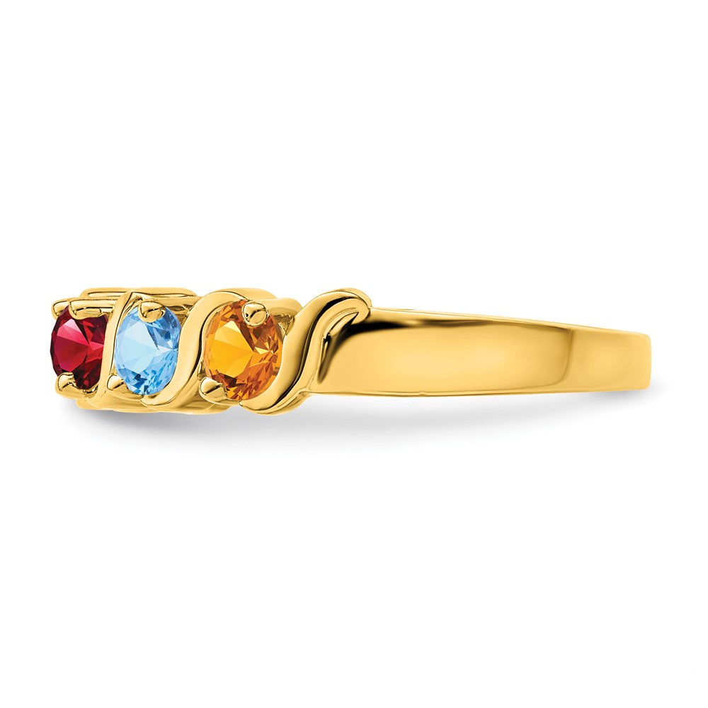 14k Polished 5-Stone Mothers Ring Mounting