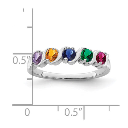 Sterling Silver Rhodium-plated Family Jewelry Mounting
