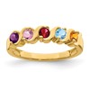 14k Polished 5-Stone Mothers Ring Mounting