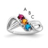 Sterling Silver Rhodium-plated Family Jewelry Mounting