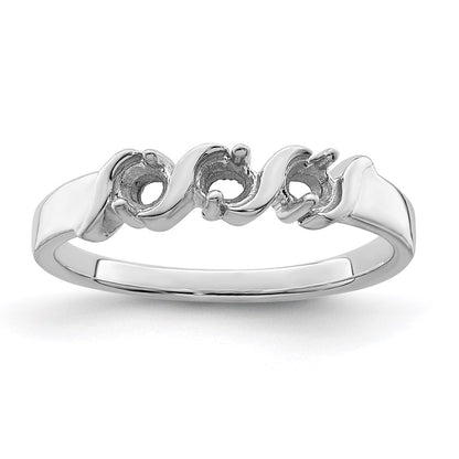 Sterling Silver Rhodium-plated Family Jewelry Mounting