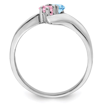 Sterling Silver Rhodium-plated Family Jewelry Mounting