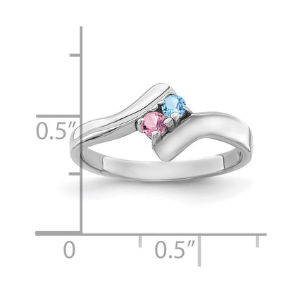 Sterling Silver Rhodium-plated Family Jewelry Mounting