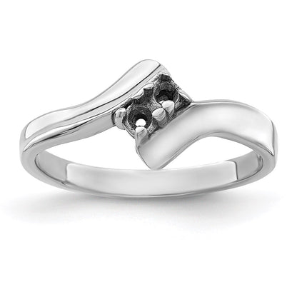 Sterling Silver Rhodium-plated Family Jewelry Mounting