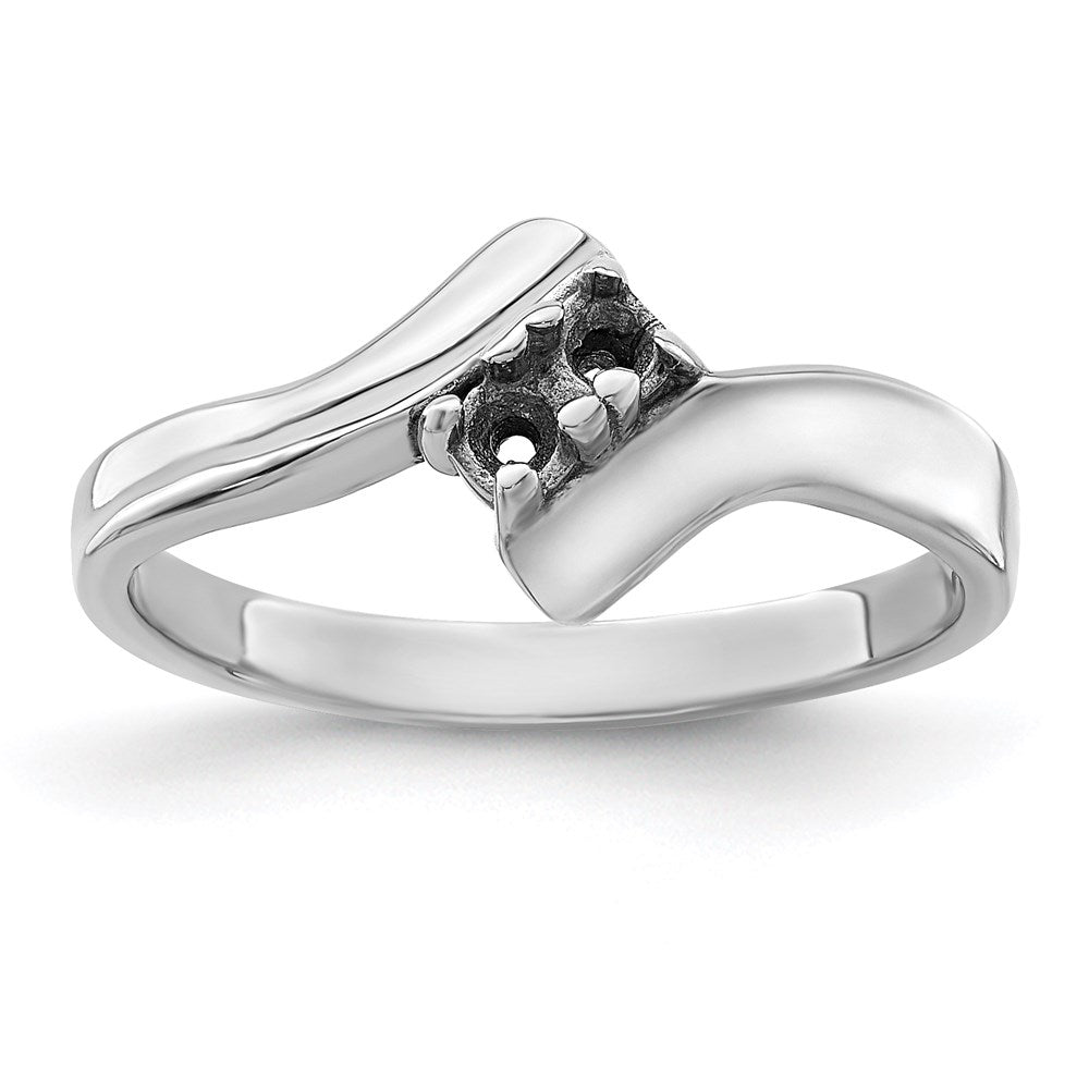 Sterling Silver Rhodium-plated Family Jewelry Mounting