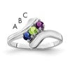Sterling Silver Rhodium-plated Family Jewelry Mounting