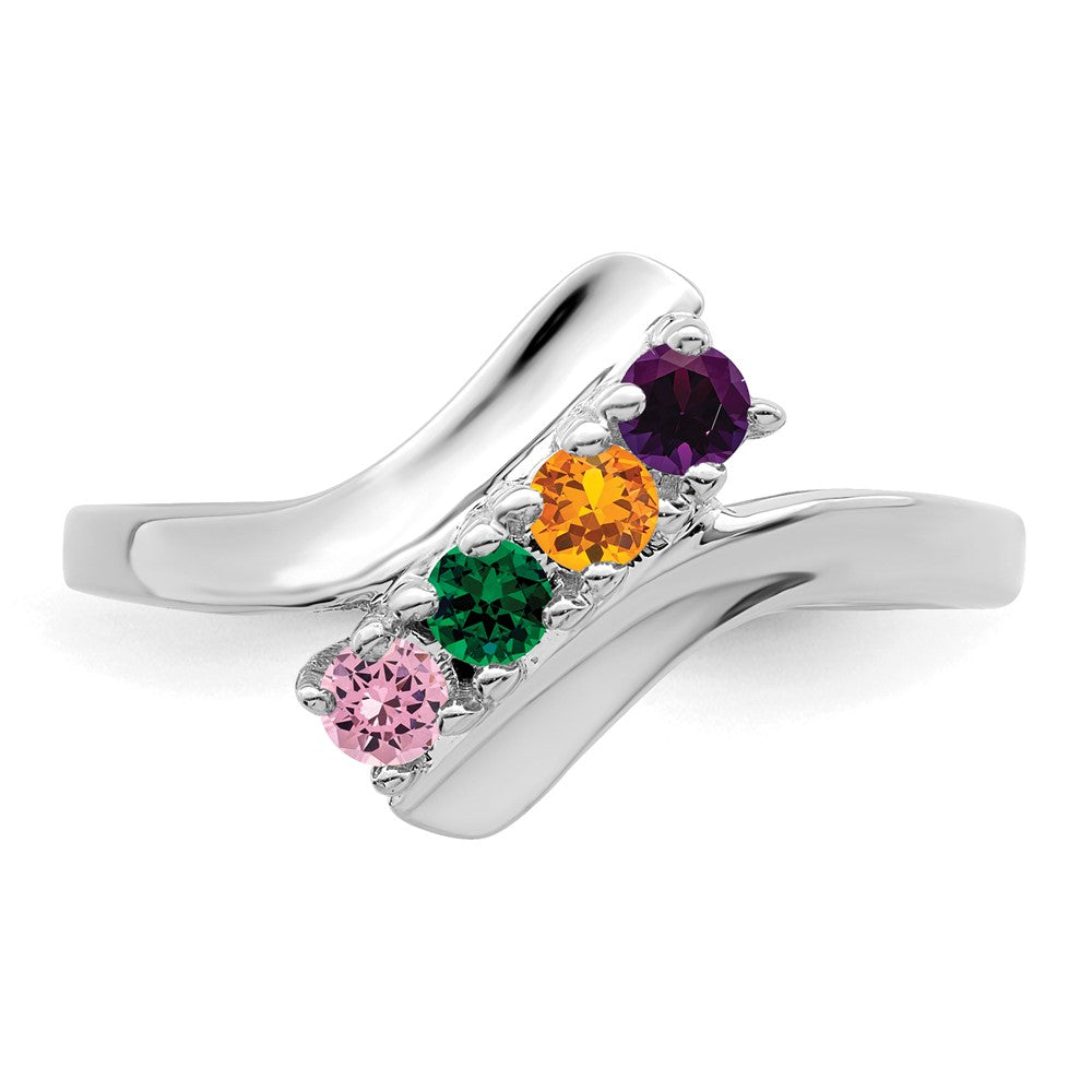 Sterling Silver Rhodium-plated Family Jewelry Mounting