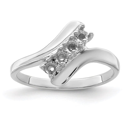 Sterling Silver Rhodium-plated Family Jewelry Mounting