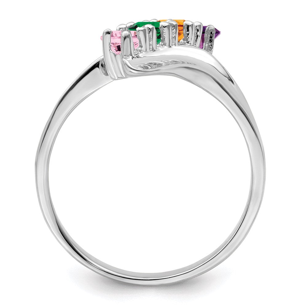 Sterling Silver Rhodium-plated Family Jewelry Mounting