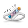 Sterling Silver Rhodium-plated Family Jewelry Mounting