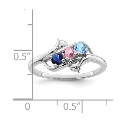 Sterling Silver Rhodium-plated Family Jewelry Mounting