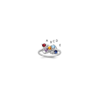 Sterling Silver Rhodium-plated Family Jewelry Mounting