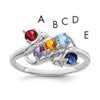Sterling Silver Rhodium-plated Family Jewelry Mounting