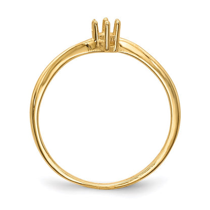 14k Polished 1-Stone Mothers Ring Mounting