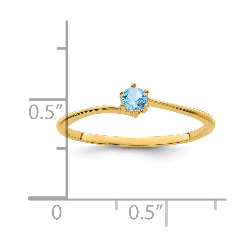 14k Polished 1-Stone Mothers Ring Mounting