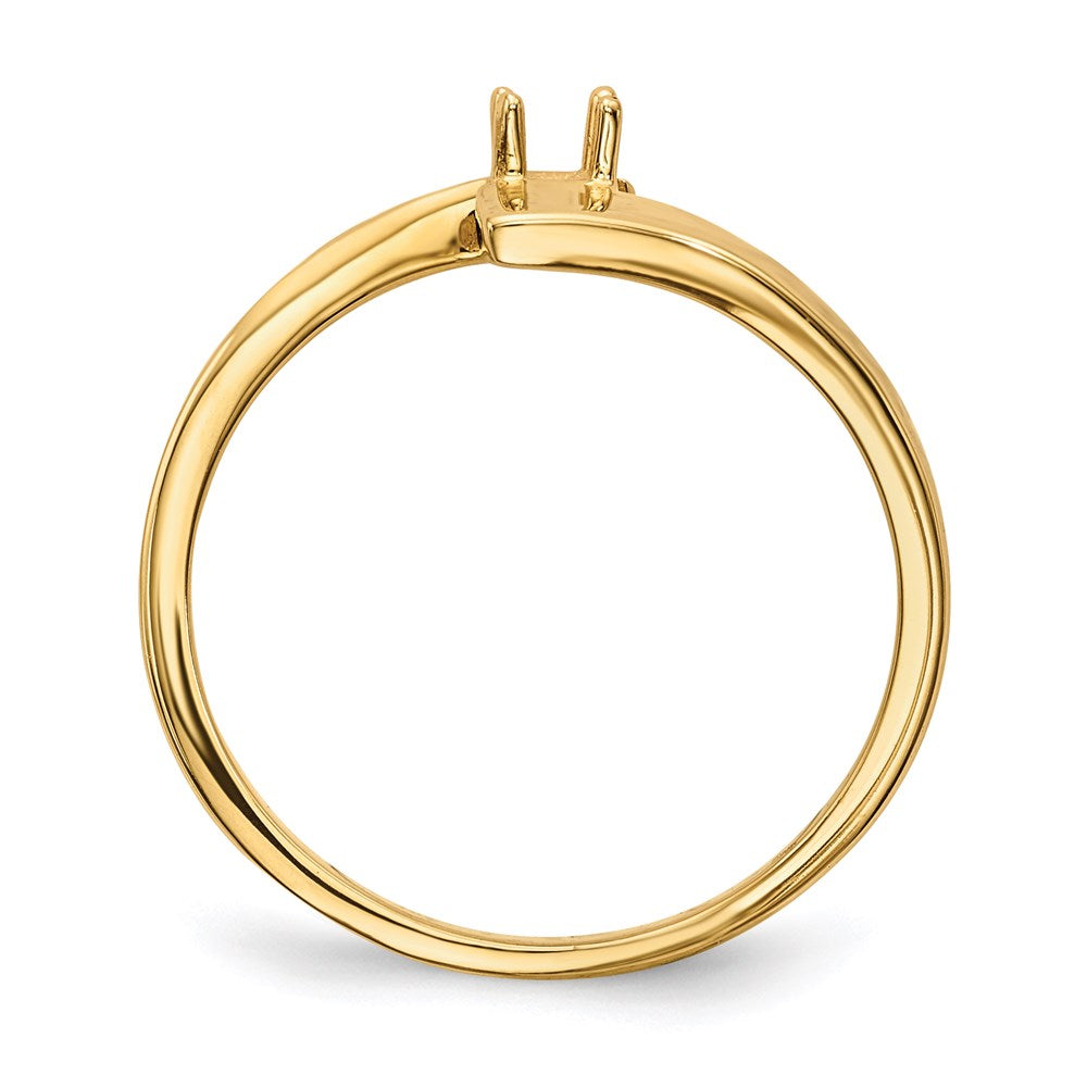 14k Polished 1-Stone Mothers Ring Mounting