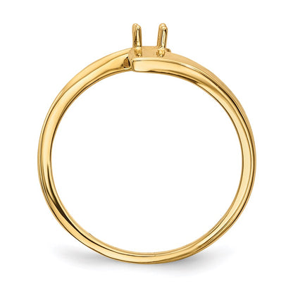 14k Polished 1-Stone Mothers Ring Mounting
