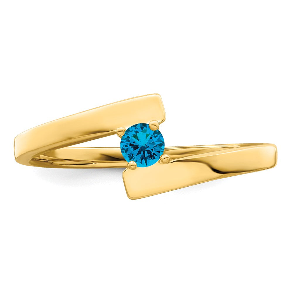 14k Polished 1-Stone Mothers Ring Mounting
