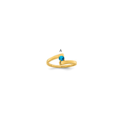 14k Polished 1-Stone Mothers Ring Mounting