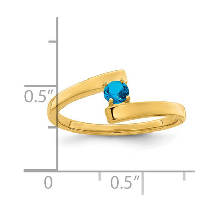 14k Polished 1-Stone Mothers Ring Mounting