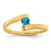 14k Polished 1-Stone Mothers Ring Mounting