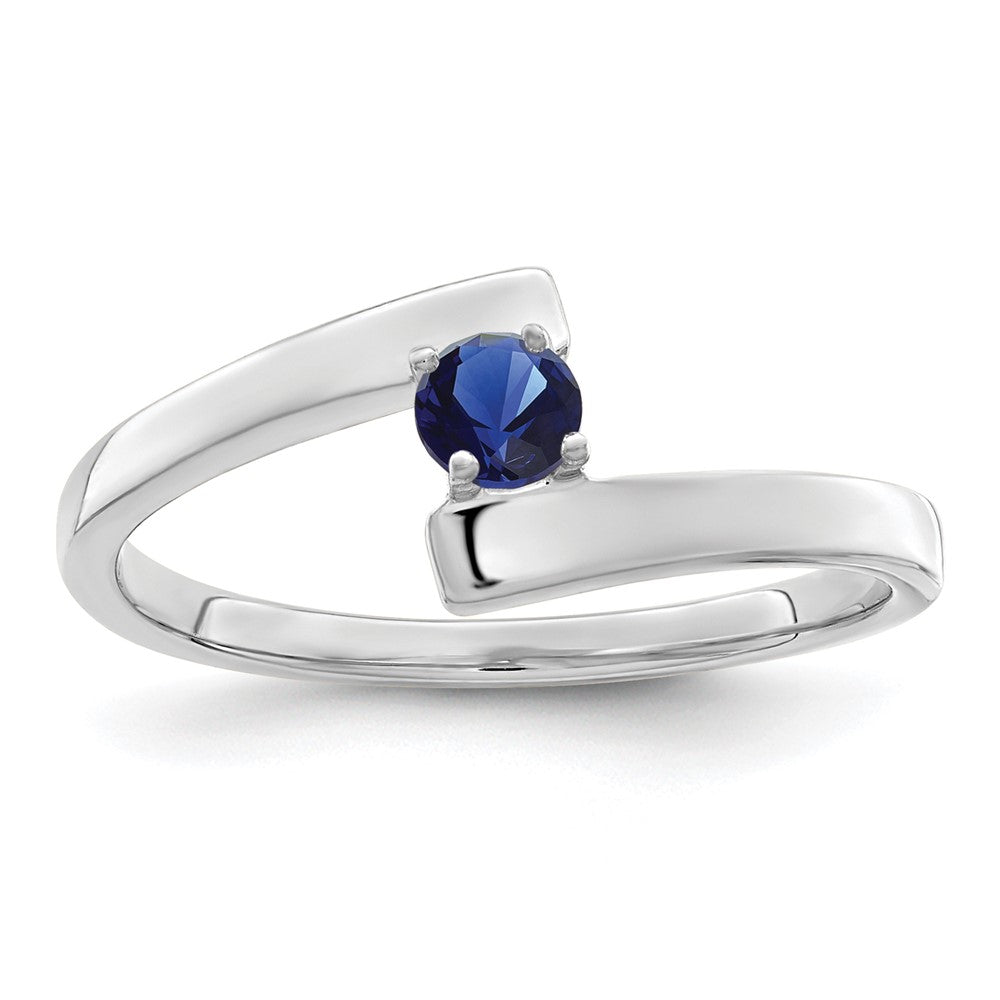 14k White Gold Polished 1-Stone Mothers Ring Mounting