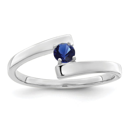 14k White Gold Polished 1-Stone Mothers Ring Mounting