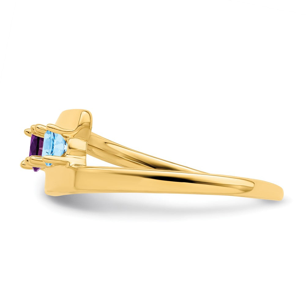 14k Polished 2-Stone Mothers Ring Mounting