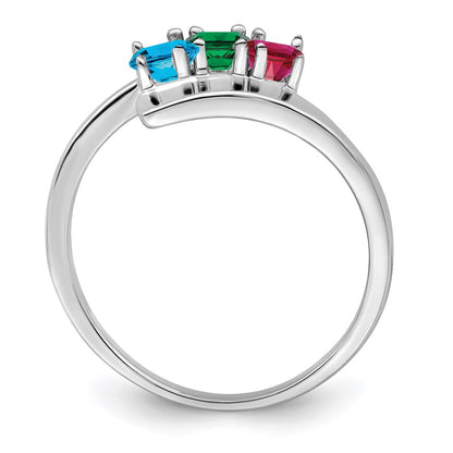 Sterling Silver Rhodium-plated Family Jewelry Mounting