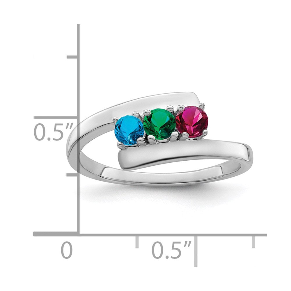 Sterling Silver Rhodium-plated Family Jewelry Mounting